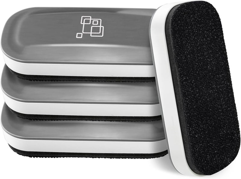 maxtek Magnetic Dry Erase Eraser, Glass Board Erasers, 4 Pack, Whiteboard Eraser for Dry Erase Board, Glass Board, Calendar Board, Office and School Supplies (Gray) - Image 1